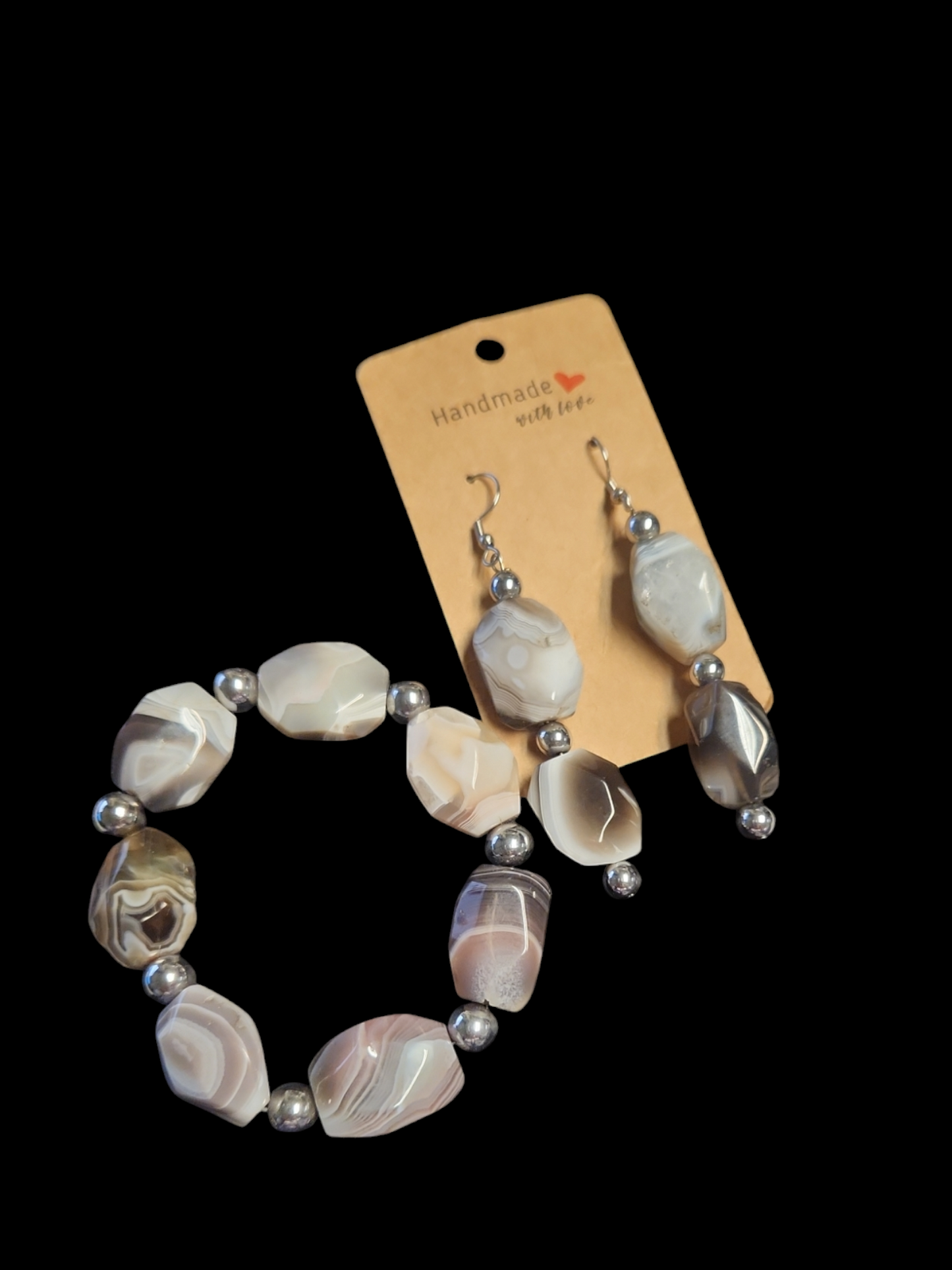 Botswana Agate Necklace set