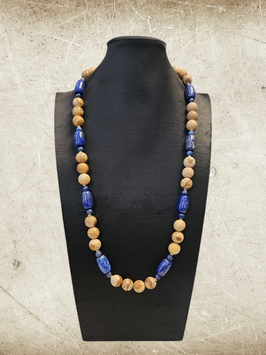 Lapis Lazuli & Picture jasper Necklace