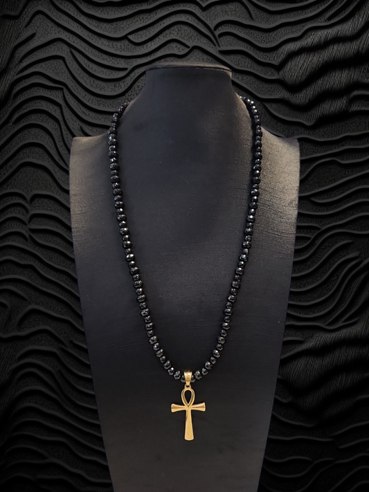Onyx, Ankh necklace