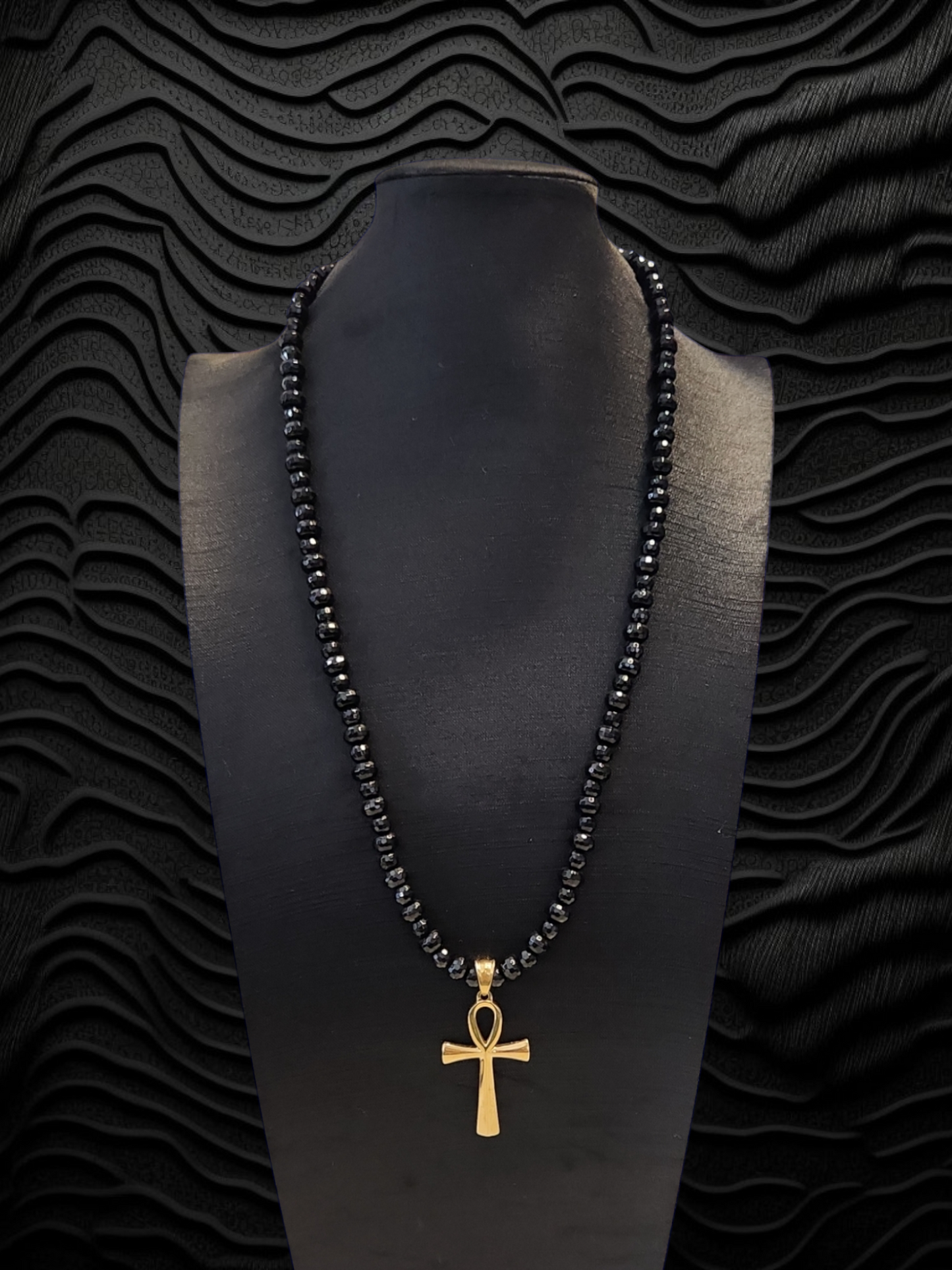 Onyx, Ankh necklace